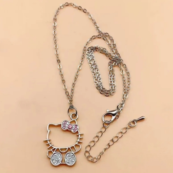 Hello Kitty Rhinestone Necklace - Picture 2 of 4